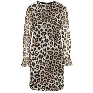 Banana Republic ruffle sleeve leopard print shift